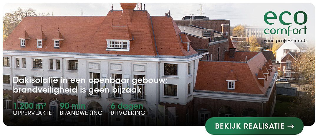 Dakisolatie in een openbaar gebouw: tot 90 minuten brandwerende bescherming