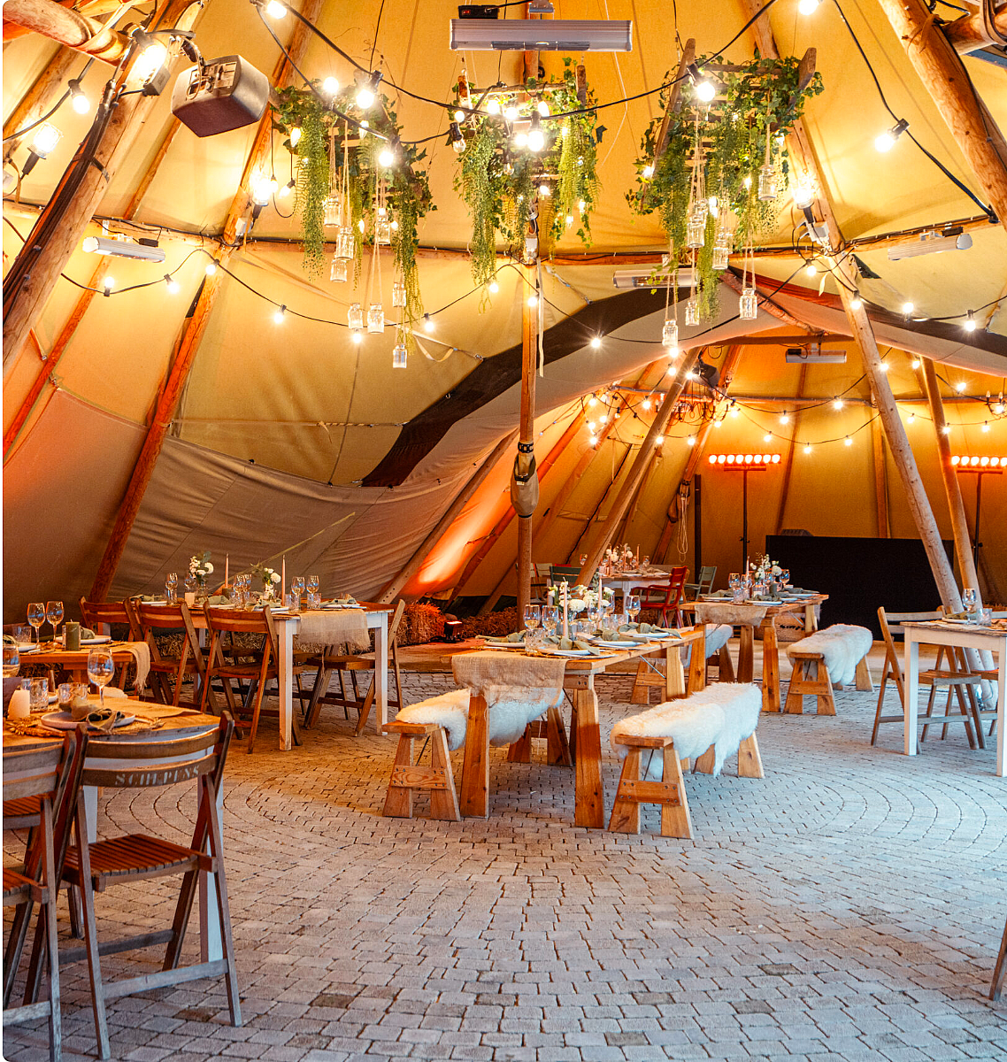 Winterse nieuwjaarsborrel in de tipitent van Warredal