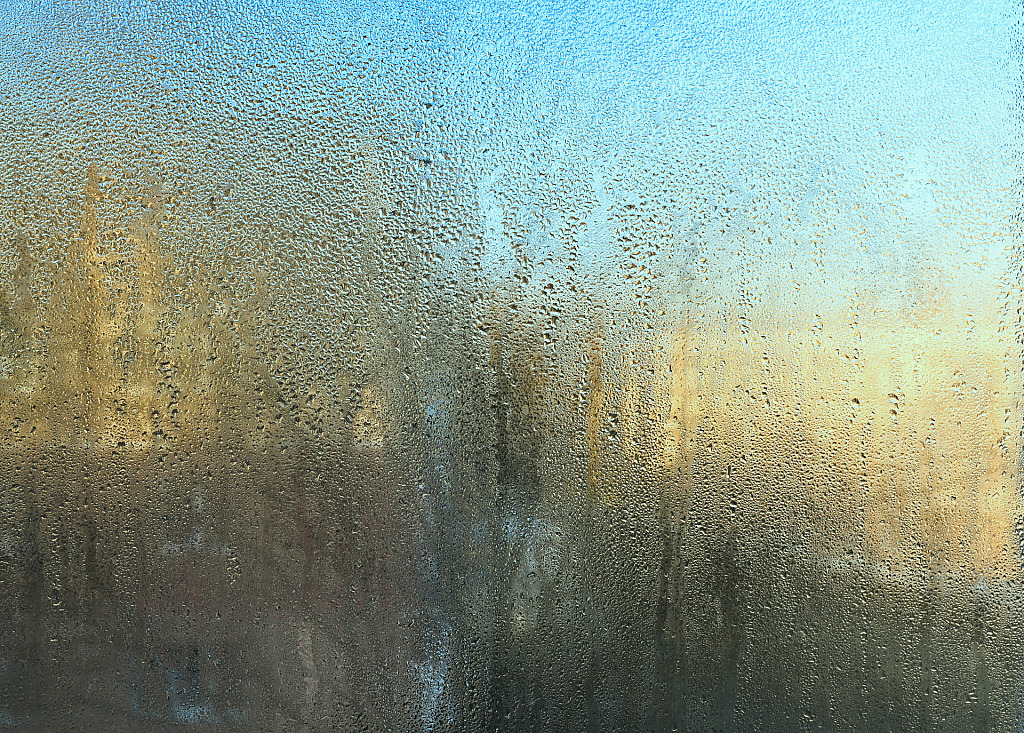 Condens op ramen textuur